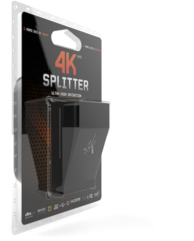 HDfury Splitter 4K UHD - HDMI-splitter med 1 indgang og 2 udgange