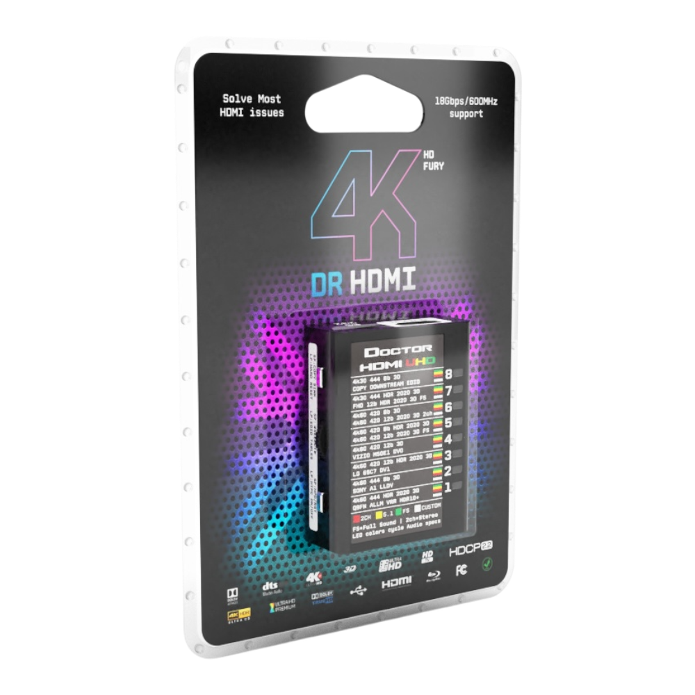 Dr HDMI 4K-emballagen, forsiden