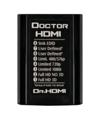 Bankoversigt på Dr HDMI, fra 1 Full HD 3D til 8 Sink EDID